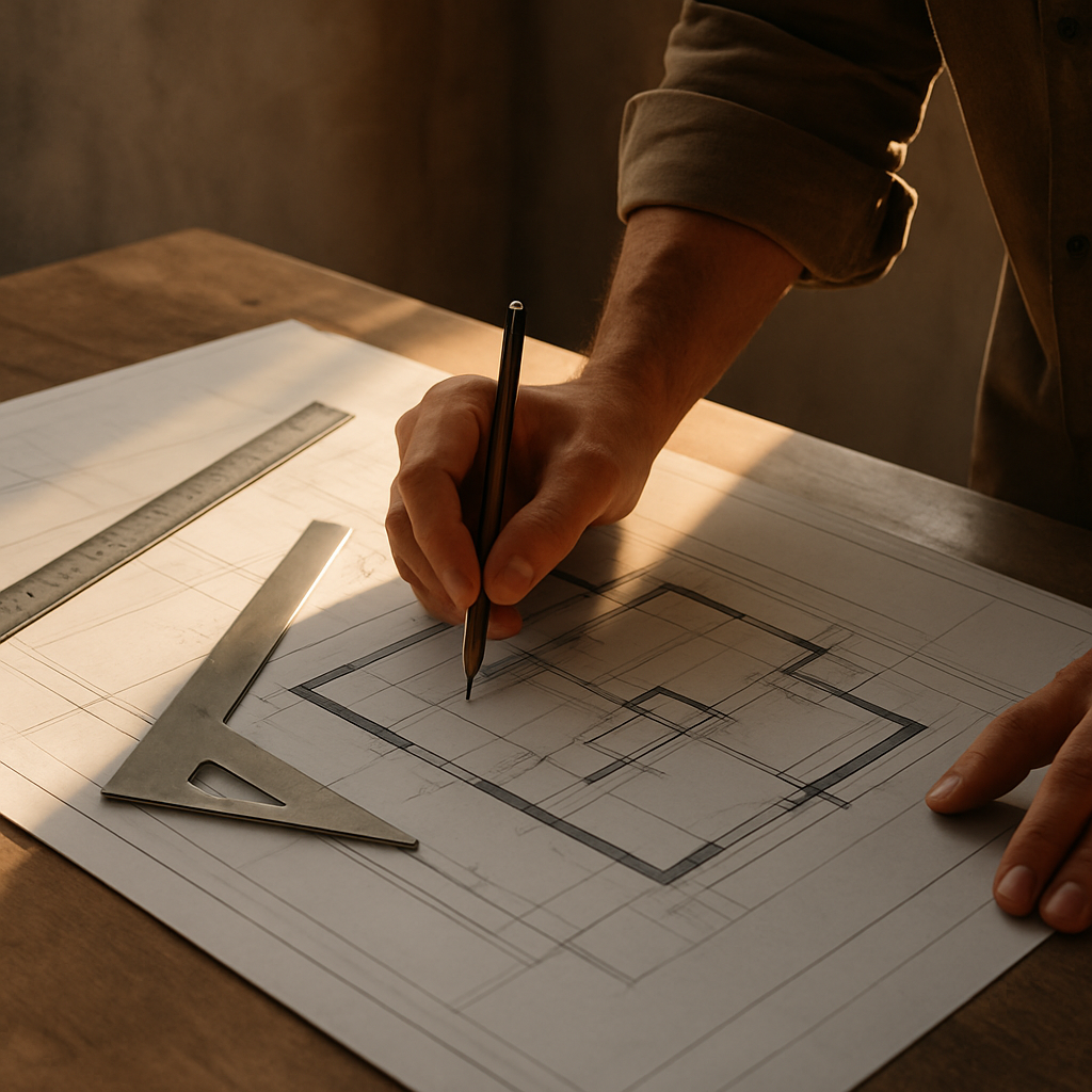 Render residenziale Ikigai Architetti — luce naturale e minimalismo